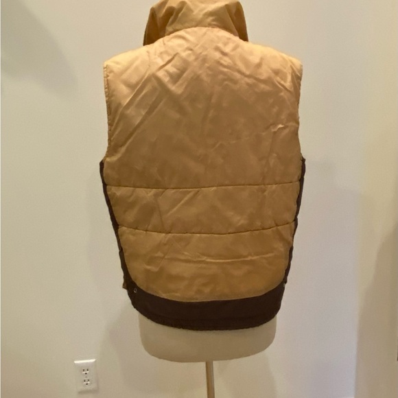Vintage Holiday Ranger Outdoor Menswear Tan & Brown Retro Vest / Size M - Picture 7 of 13